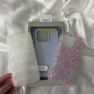 Iphone 14 cases + screen protector + accessories